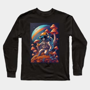 Psychedelic Dj Astronaut - Catsondrugs.com - astronaut, space, stars, galaxy, nasa, cool, planets, funny, universe, astros, astronomy, trippy, surreal, asteroidday, planet Long Sleeve T-Shirt